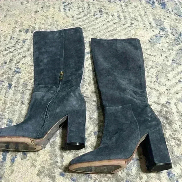 NEW Alberto Fermani Leather / Suede Blue Boots SIZE 37 - Picture 4 of 4